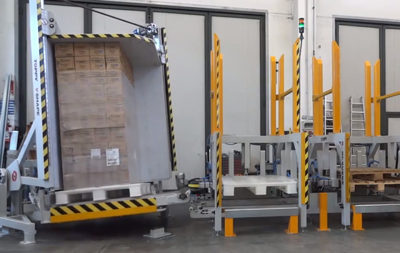 Automatic Pallet Inverting Machine 180 Degree Turner Inverter System 50mm