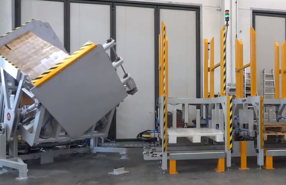 Automatic Pallet Inverting Machine 180 Degree Turner Inverter System 50mm