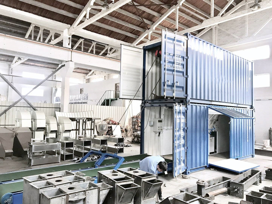 Container Mobile Bagging System Station Automatic Bag Weighing And Filling Machine