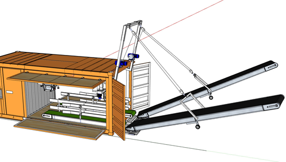 Containerized Mobile Weighing And Bagging Machine Unit Filling Sealing