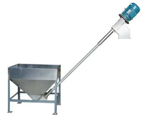 Screw Auger Conveyor Grain Elevator With Hopper Flour 2.5KW 114mm Auxiliary Equipment